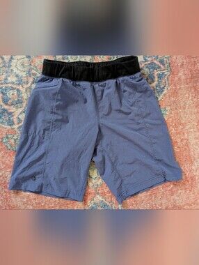 Manduka Men's Athletic Shorts in Navy with Black Waistband